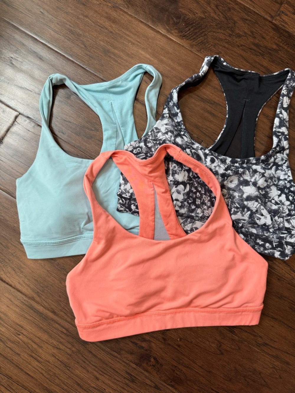 Lululemon Women’s Energy Bras - Coral, Mint/light blue & black and white Floral